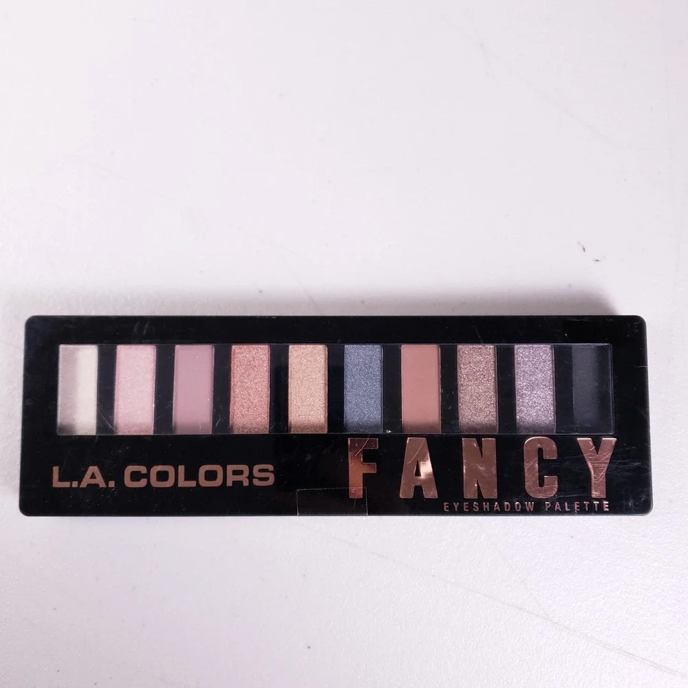 L.A. Colors Fancy Eyeshadow Palette 10 Shades Matte Shimmer Neutral Glam‎ 0.58oz